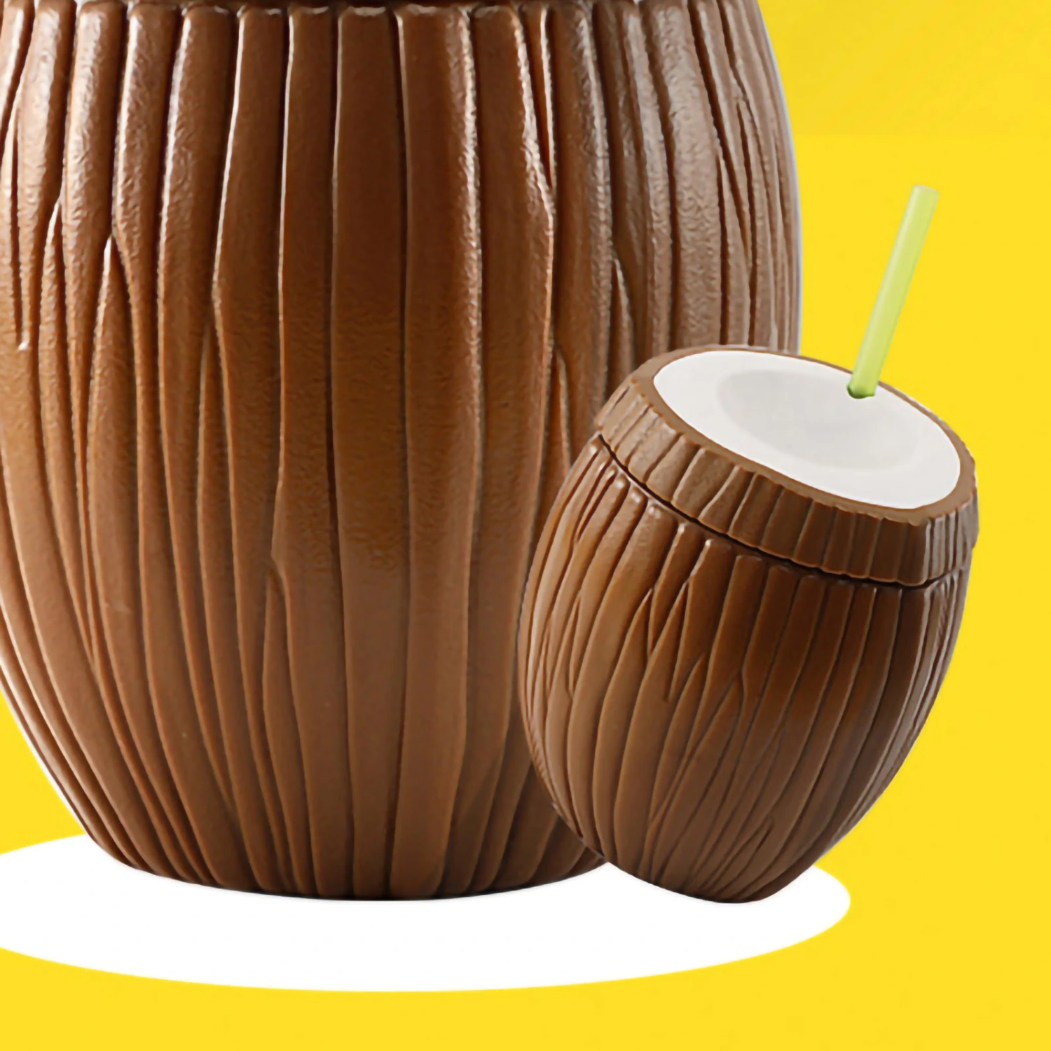 Fruit Shape Cup Double Layer Straw Cold Insulation Leakproof Plastic Cup for Summer Type2 300mL-500mL