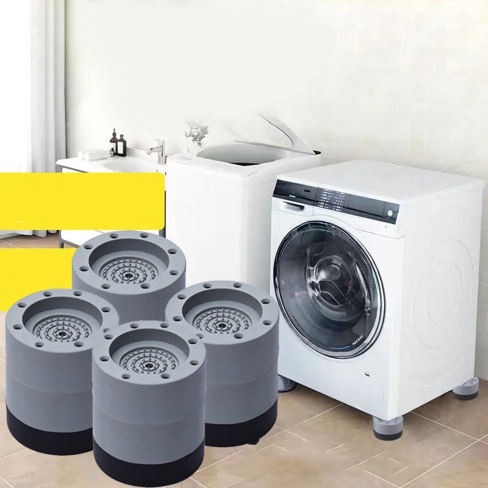 Wash Machine Feet Mat Shock Absorption Resin Fiber PVC Washing Machine Riser for Home Increase 6cm/2.4in