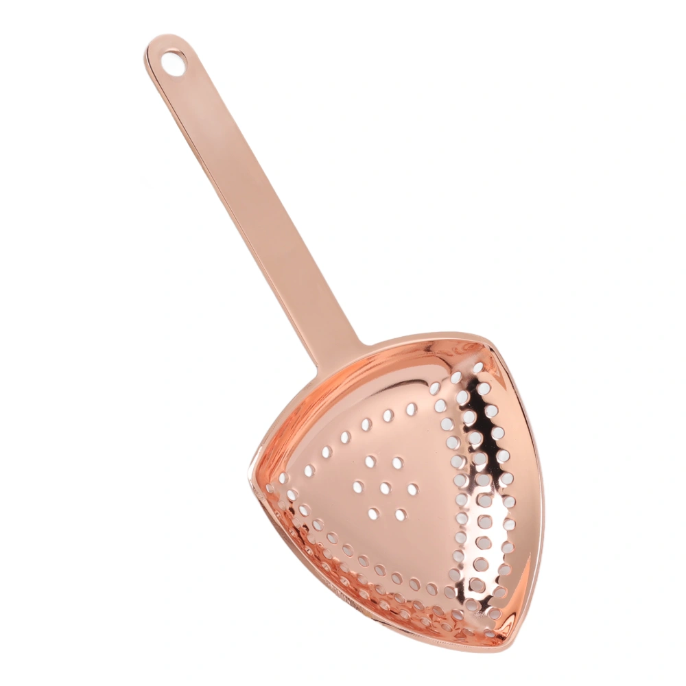 Triangular Cocktail Strainer No Breakage Anti Rust Fine Filtration Decorative Professional Ice Strainer for Bar Home Copper Plated