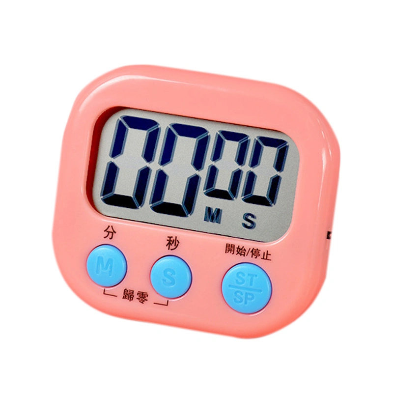 Digital Clock Timer Classroom Kitchen Magnetic Stopwatch for Kids Cooking Baking Boiling Egg Sports Pink