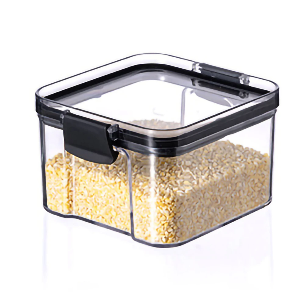 Grains Storage Box Transparent Sealed PET Silicone Food Storage Containers for Kitchen Snacks Tea Nut 460ml