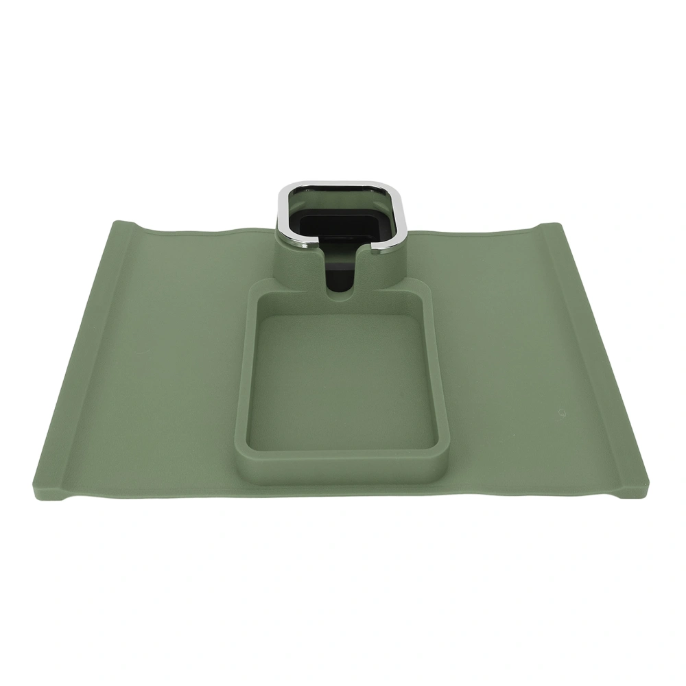 Couch Cup Holder Tray Ergonomic Multifunction Silicone Sofa Arm Cup Holder with Nonslip Base Sofa Armrest Tray for Office Green