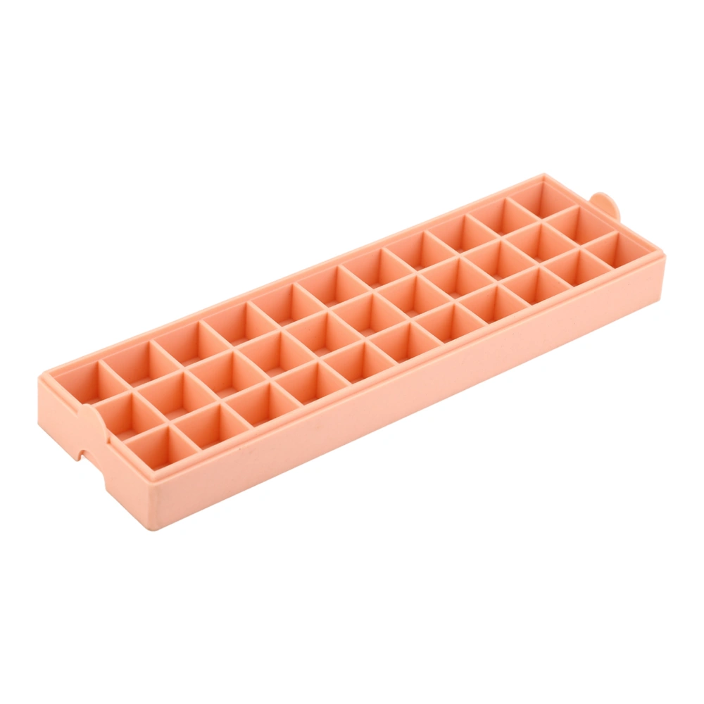 Summer Ice Cube Trays Silicone Soft Bottom Easy Release Stackable Dishwasher Safe Rectangle Ice Box for Home Bar Party Pink, 33 Cubes