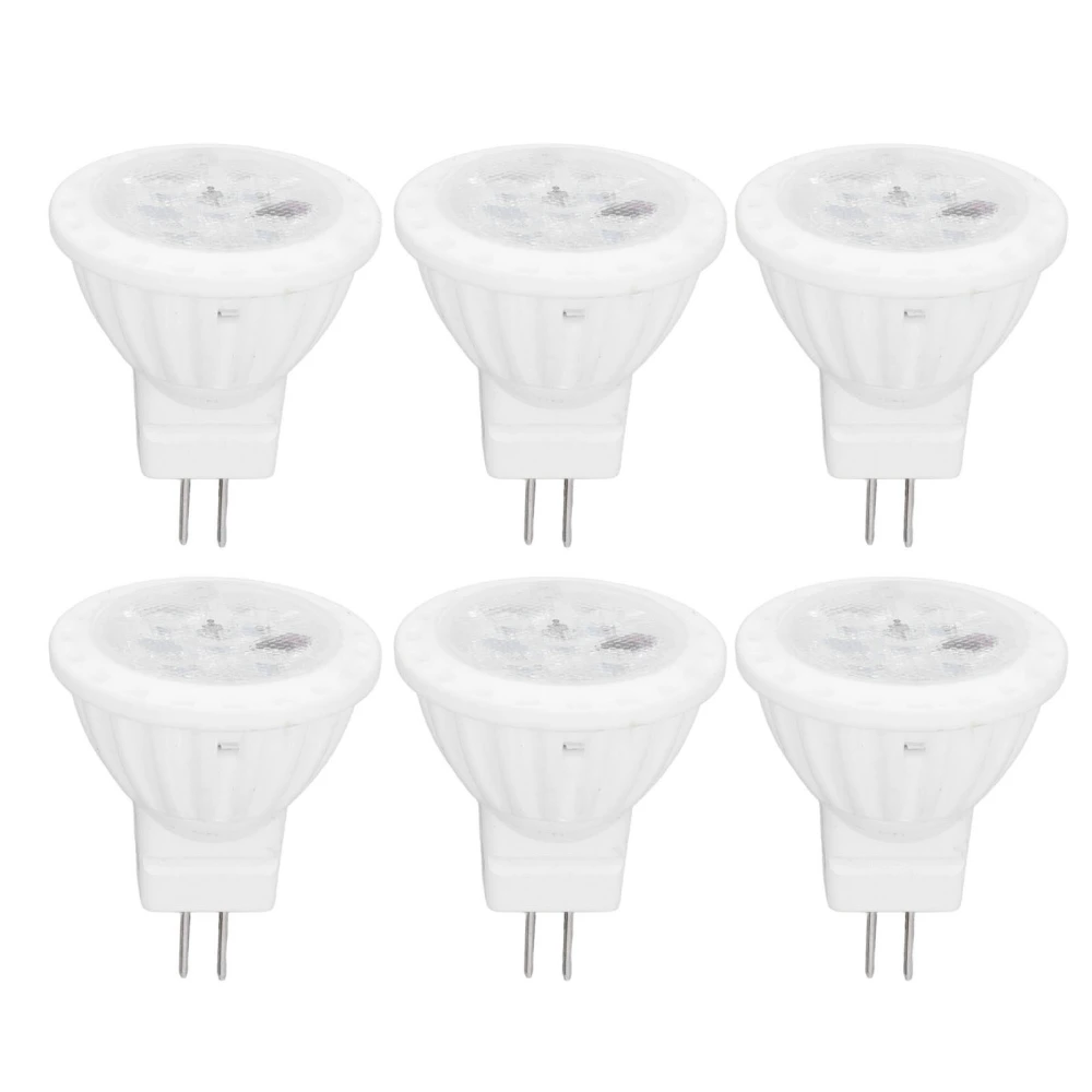 6pcs Brightness Dimming LED Spot Light Bulbs 360LM MR11 LED Landscape Track Light with Ceramic GU4 Base 110V 4W White Light 6000K