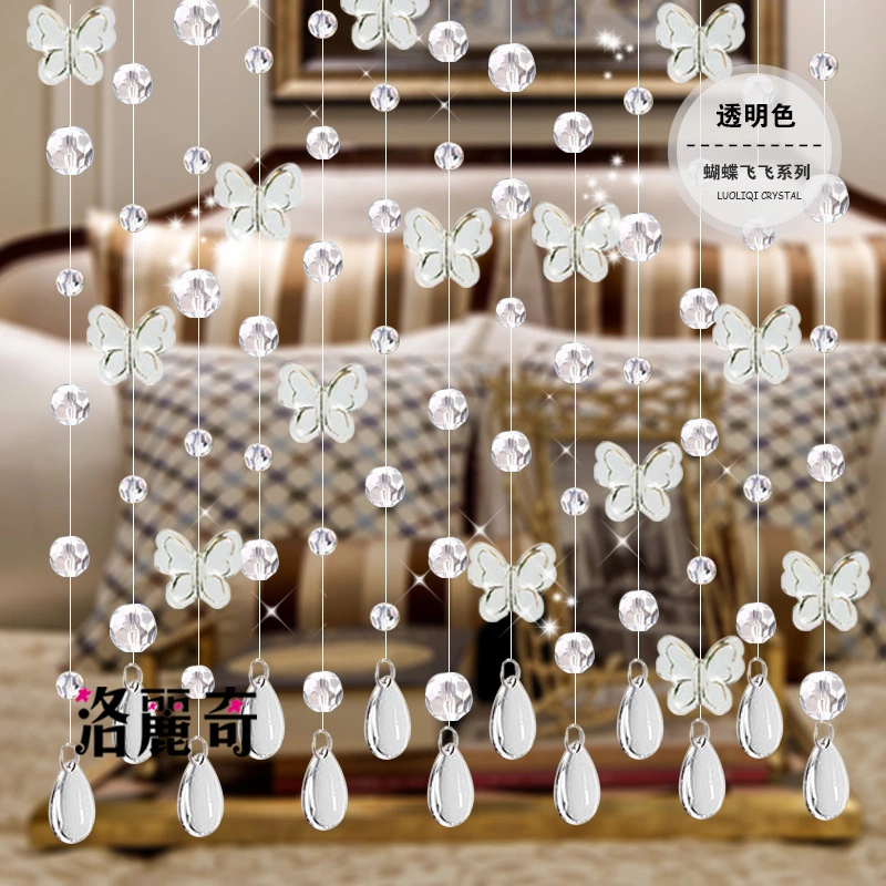 Butterfly Crystal Bead Curtain Living Room Entrance Partition Curtain Water Drop Pendant Hanging Curtain