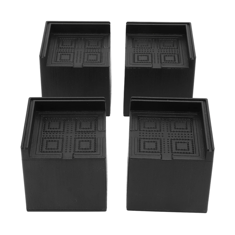 4Pcs Furniture Risers Plastic EVA Square 3in Support Up to 2200LBS for Washing Machine Bed Couch Table Sofa