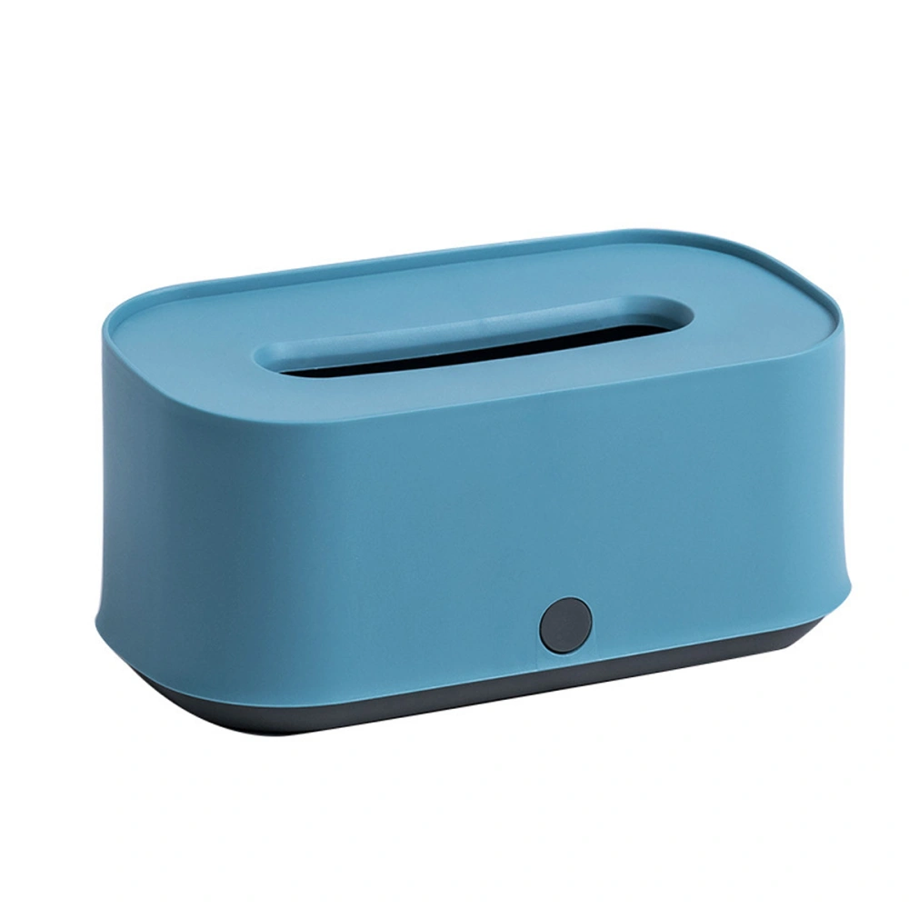 Desktop Tissue Storage Box PP Plastic Facial Napkin Dispenser Holder for Kitchen Bathroom Blue