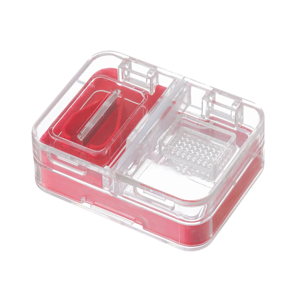 Portable Dispense Medicine Box Mini Small Pill Case Cutting Grinding Medicine Sealed Medicine Storage Box Red