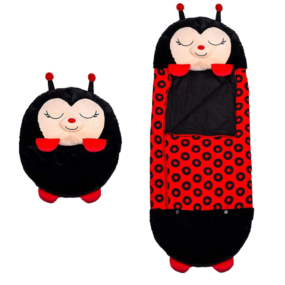 (unprocessed Knowledge) Children's Lazy Sleeping Bag Dolls Coated Pajamas Sleeping Bag Nap Cover 126*43cm (black Ladybug) Us Ban, Shielded Infringement