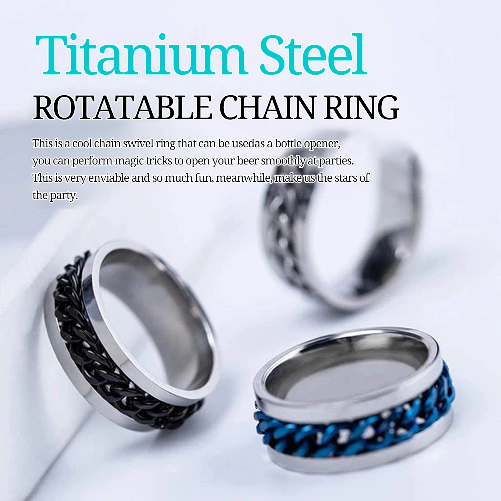 2Pcs/4Pcs Fashion Couple Rings Stainless Steel Ring Rotatable Bottle Opener Party Ring Versatile Beer Bottle Openers