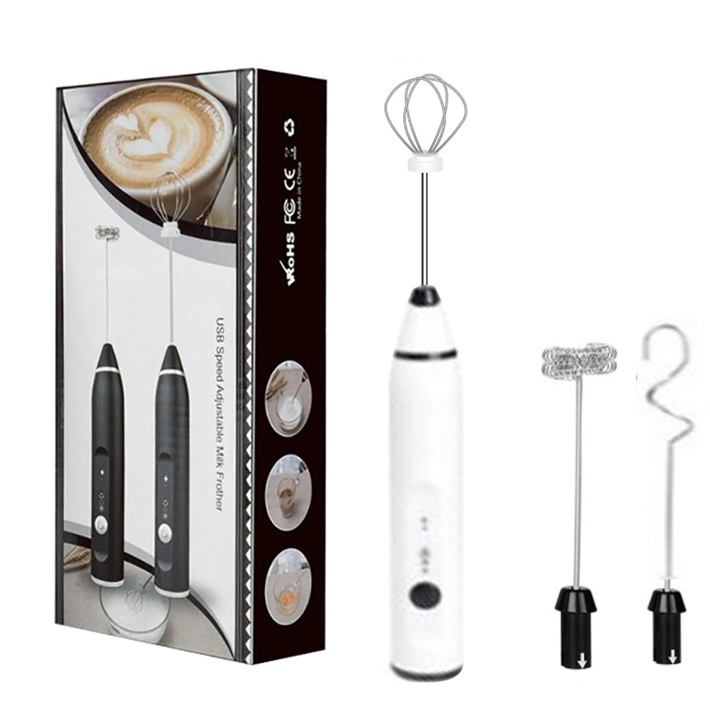 Milk Frother USB Rechargeable Mini Handheld Electric Blender Mixer Whisk Drink Mixer for Cappuccino Lattes Matcha Hot Chocolate