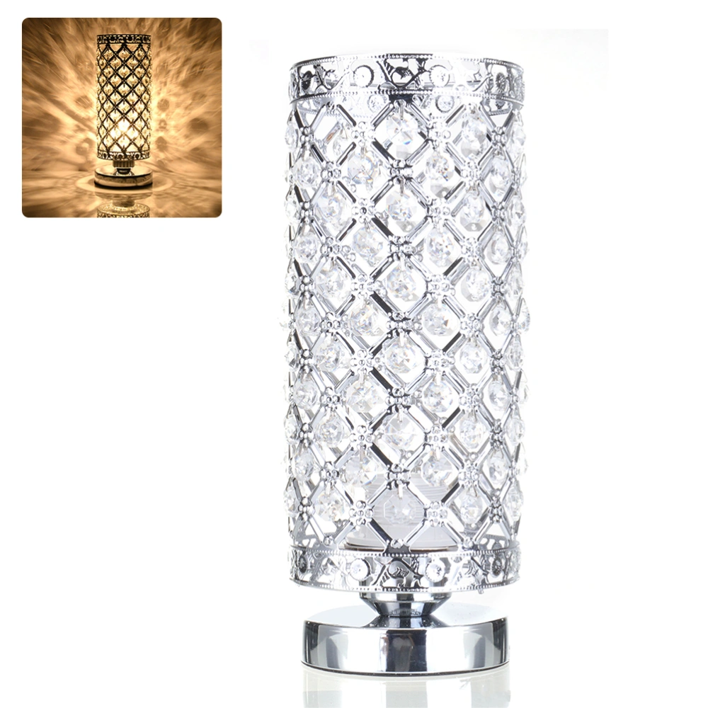 Modern Crystal Desk Table Lamp Light Beside Night Lamp E27 Holder Home Bedroom Living Room Decoration