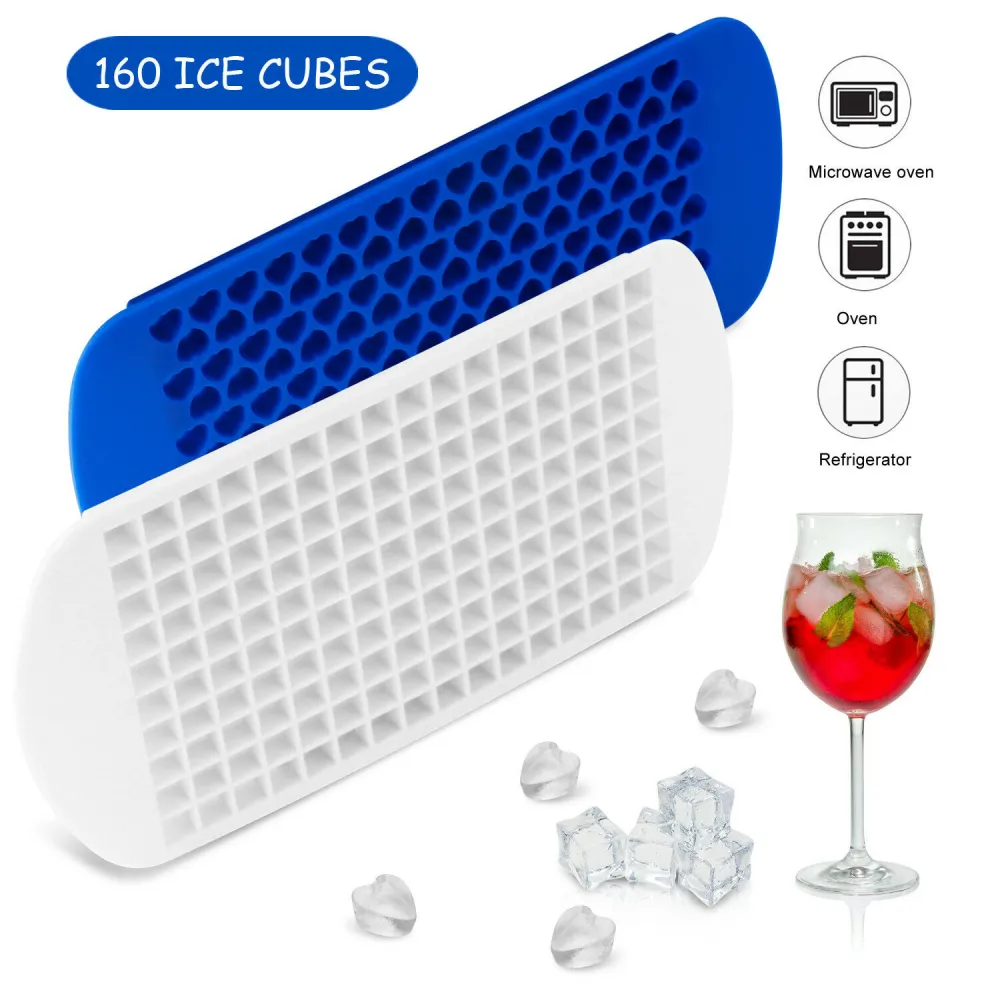 Ice Cube Maker Molds Food Grade Silicone Mini Small Trays for Bar Whiskey Cocktails