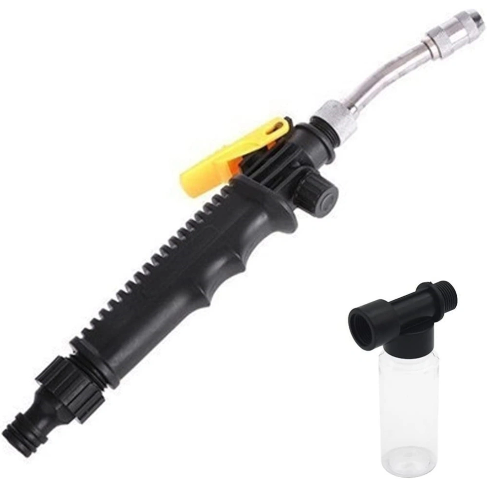 2 in 1 High Pressure Power Washer Wand Portable Watering Sprayer with Adjustable Nozzle Foam Bottle for Car Washing Gardening