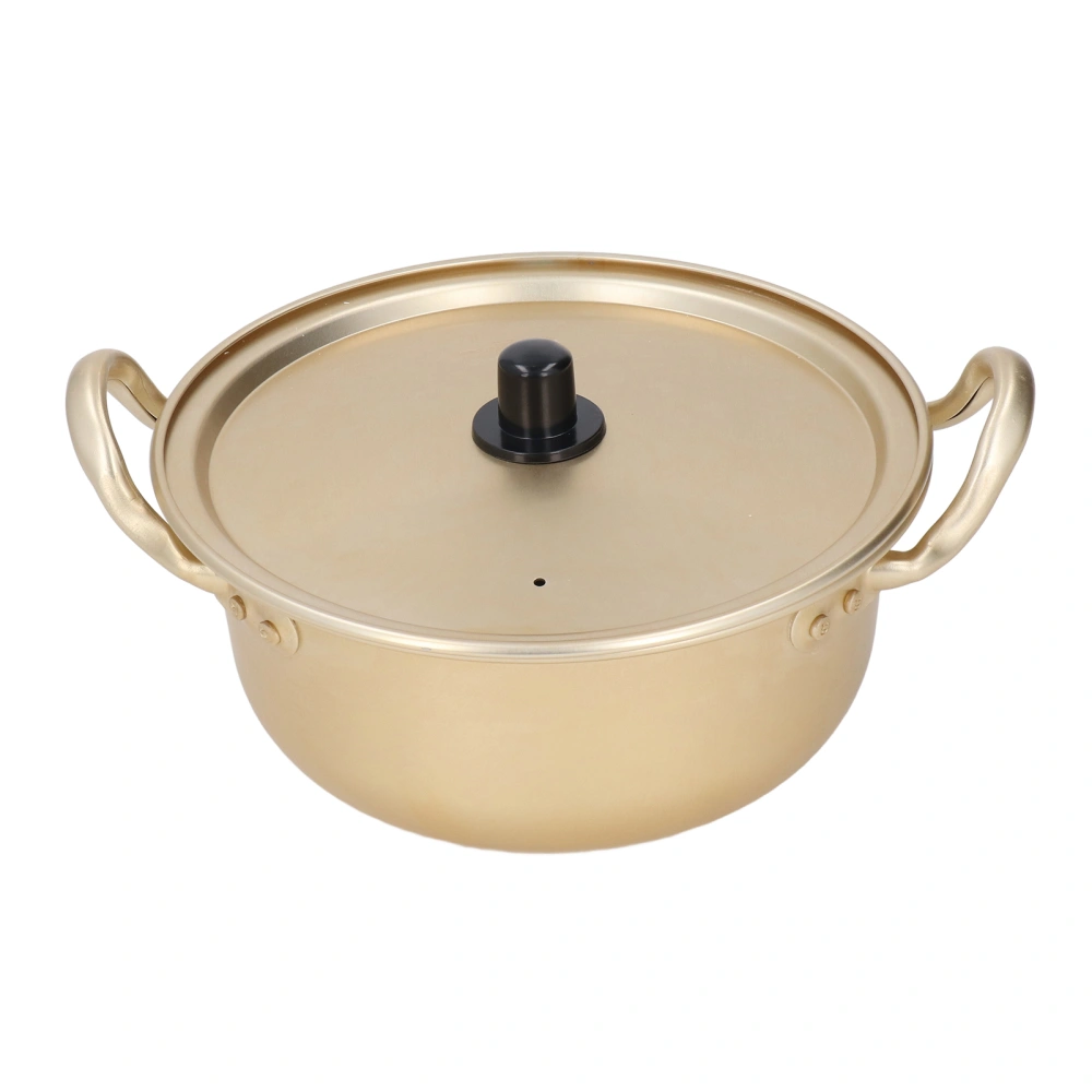 Korean Ramen Pot Good Thermal Conductivity Lightweight Stackable Portable Ramen Pot with Lid for Home Camping Hiking