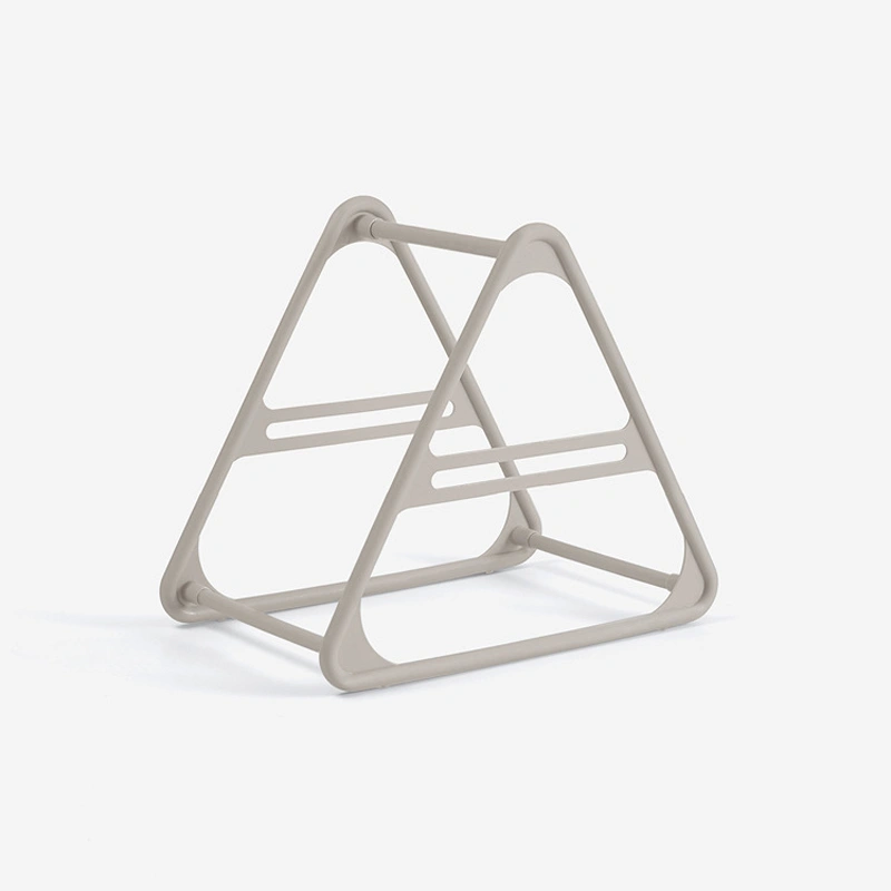 Hanger Storage Rack PP Triangular Rounded Design Shelf Multifunctional Organizer Gray