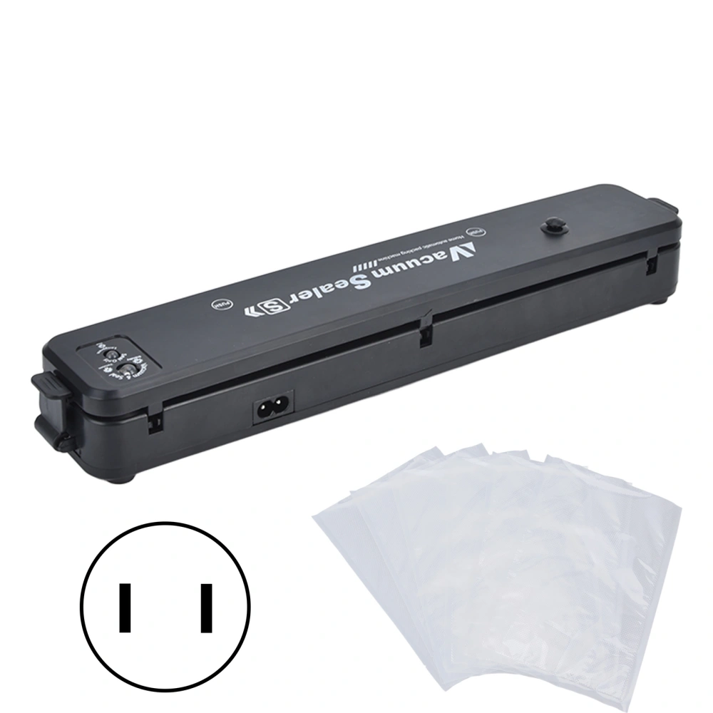 Vacuum Sealer Machine Multifunctional Mini Portable Automatic Food Vacuum Sealer for Home Kitchen 100‑240V Black US Plug