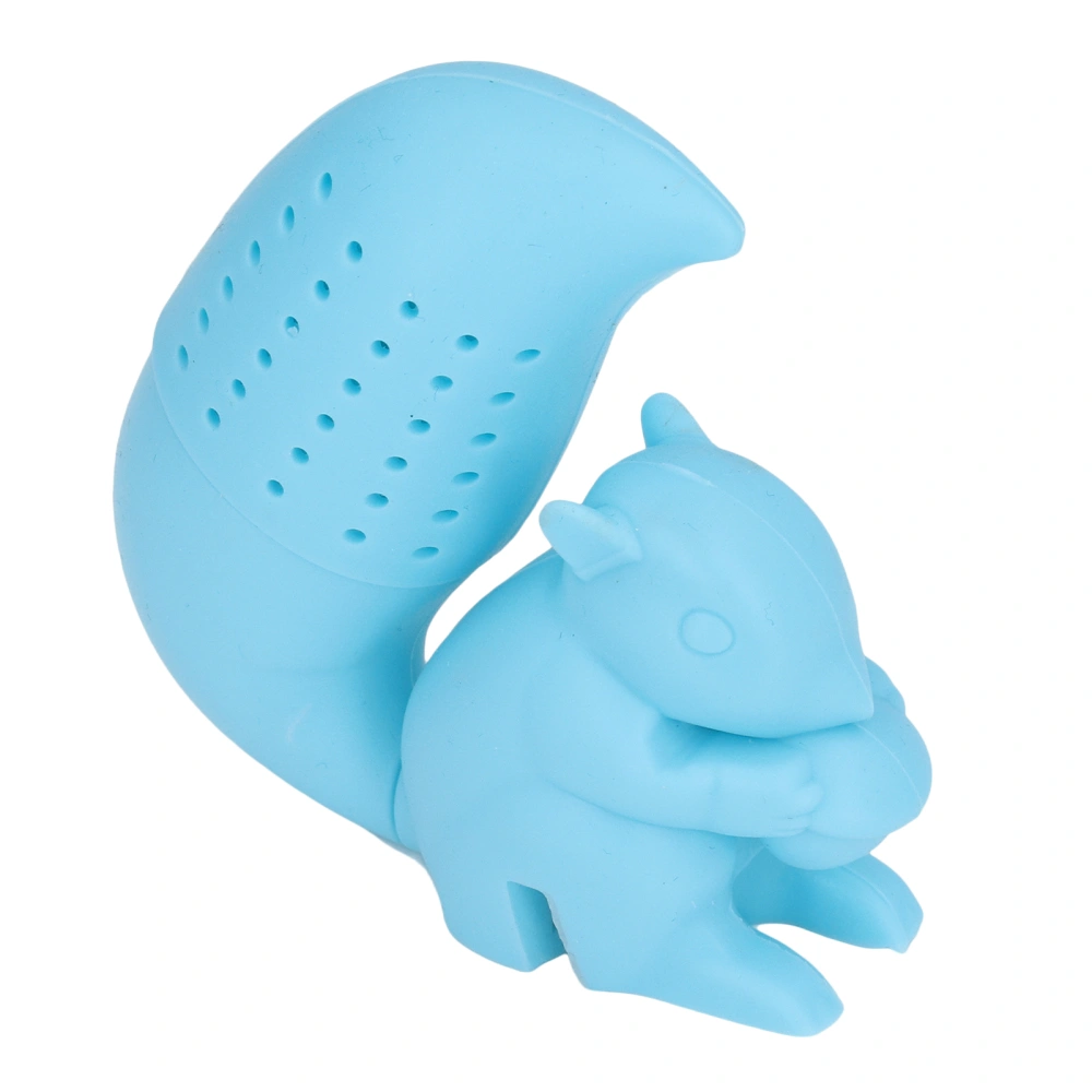 Food Grade Silicone Squirrel Shape Tea Strainer Cute Squirrel Shaped Tea Infuser Filter Blue