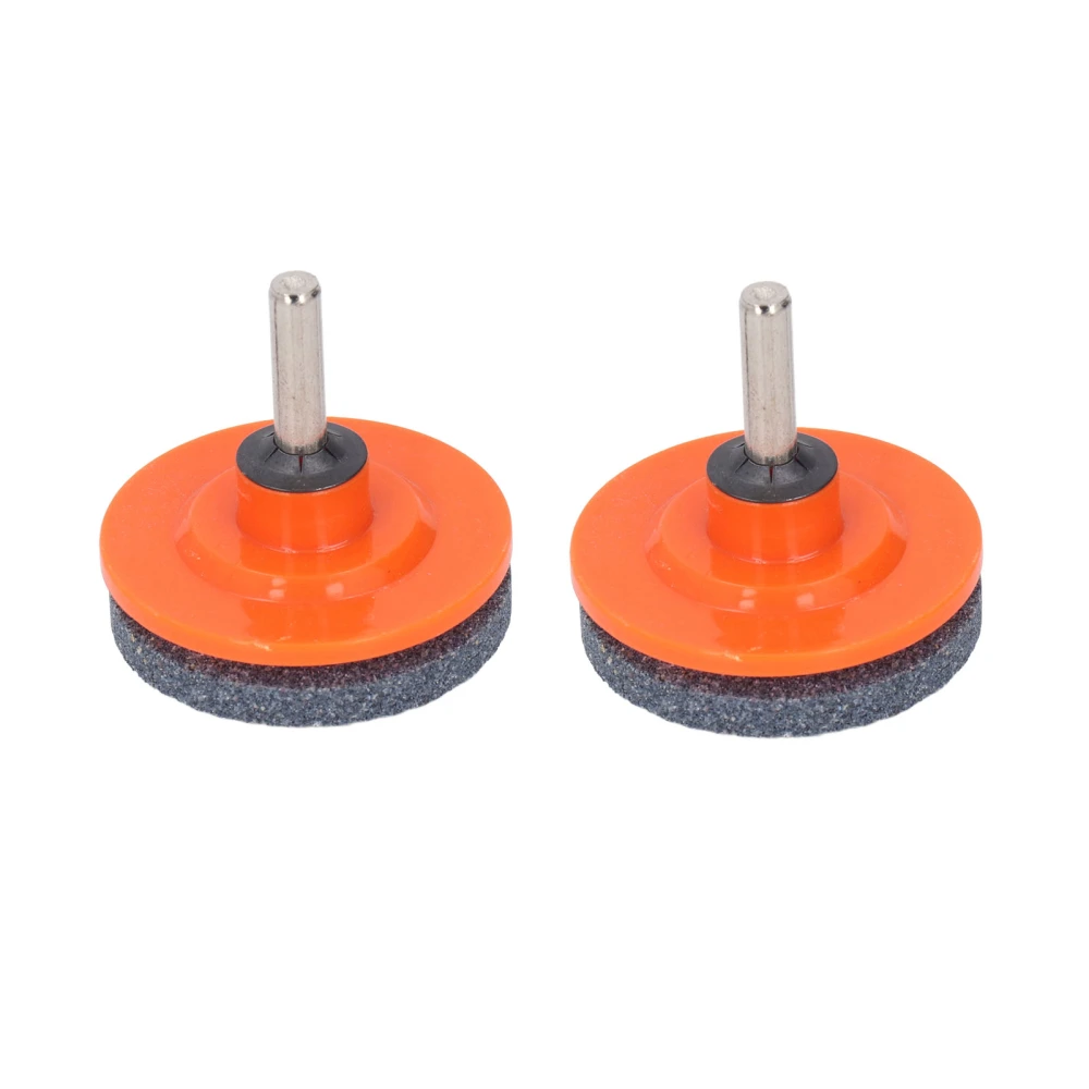 2Pcs Lawn Mower Blade Sharpener Stainless Steel ABS Drill Blade Accessories for Garden Courtyard Orange