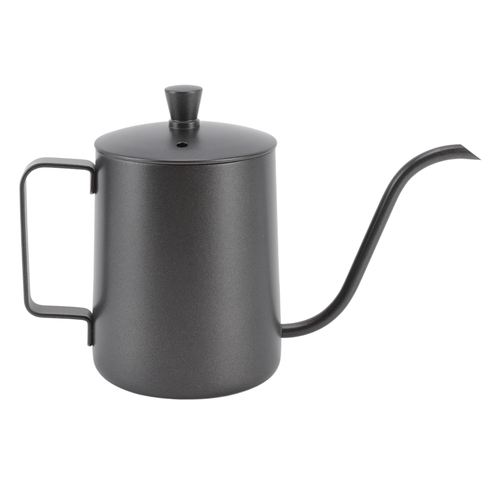 Pour Over Coffee Kettle Stainless Steel Handheld Narrow Drip Spout Gooseneck Coffee Pot 350ml PTFE Black