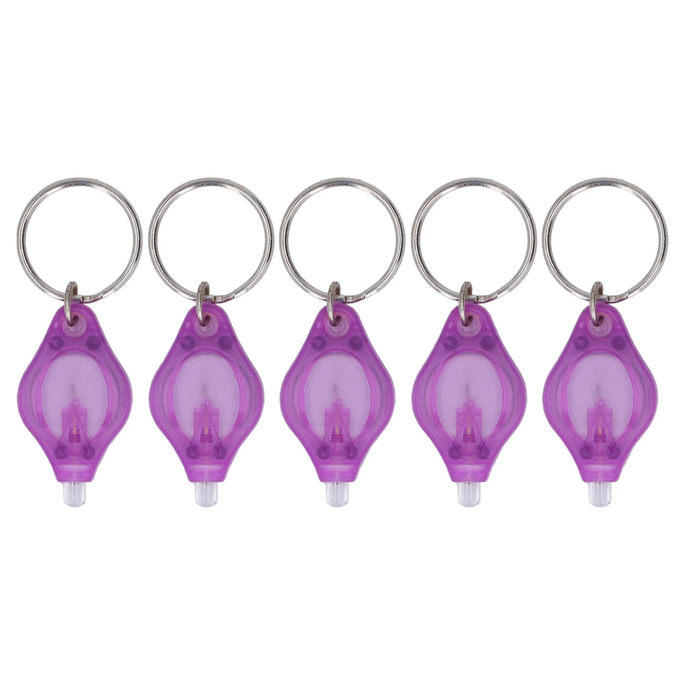 5 Pcs UV Mini Keychain 365nm 395nm Wavelength Portable LED Purple Light UV LED Keychain Flashlight