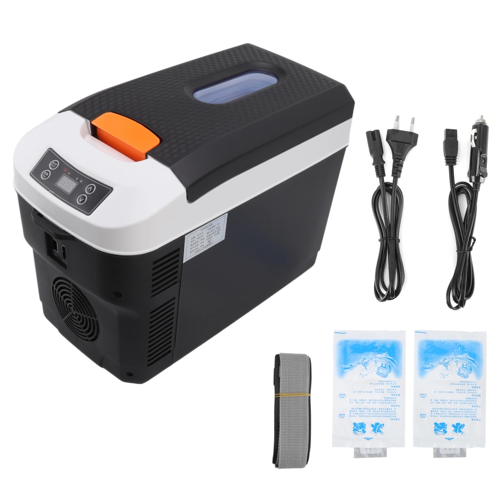 Car Refrigerator Portable Mini Refrigerator 12V Small Car Fridge for Home Car Camping EU 220V 12L Single Core Digital Display