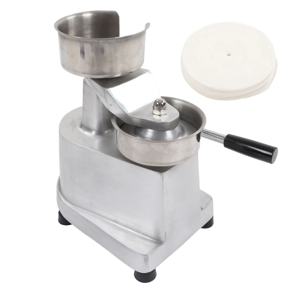 Hamburger Patty Manual Machine Aluminum Stainless Steel Burger Press Meat Maker Forming Machine with 500 Greaseproof Papers for Barbecue Diameter 150mm/5.91in