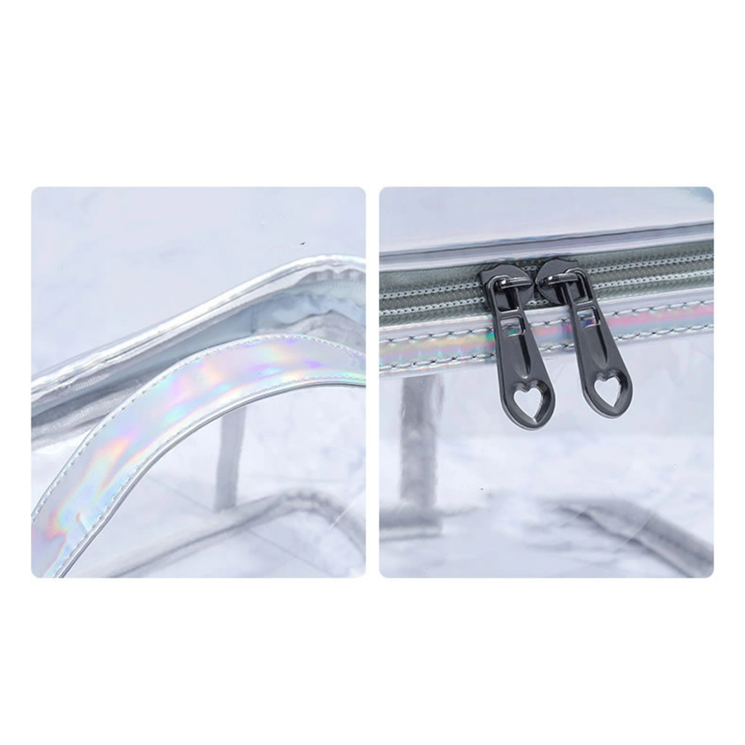 Ladies Cosmetic Bag Transparent Double Layer Waterproof High Capacity Toiletry Storage Bag for Travel Upgrade Rhombus Black