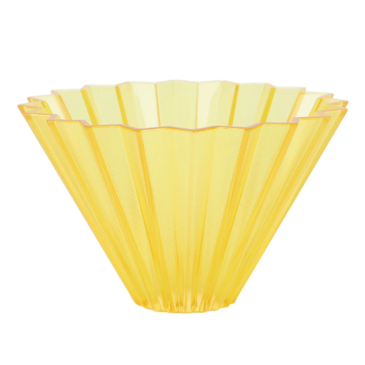 Coffee Filter Cup Resin Conical Reusable Hand Brewed Coffee Dripper Strainer for Kitchen Yellow