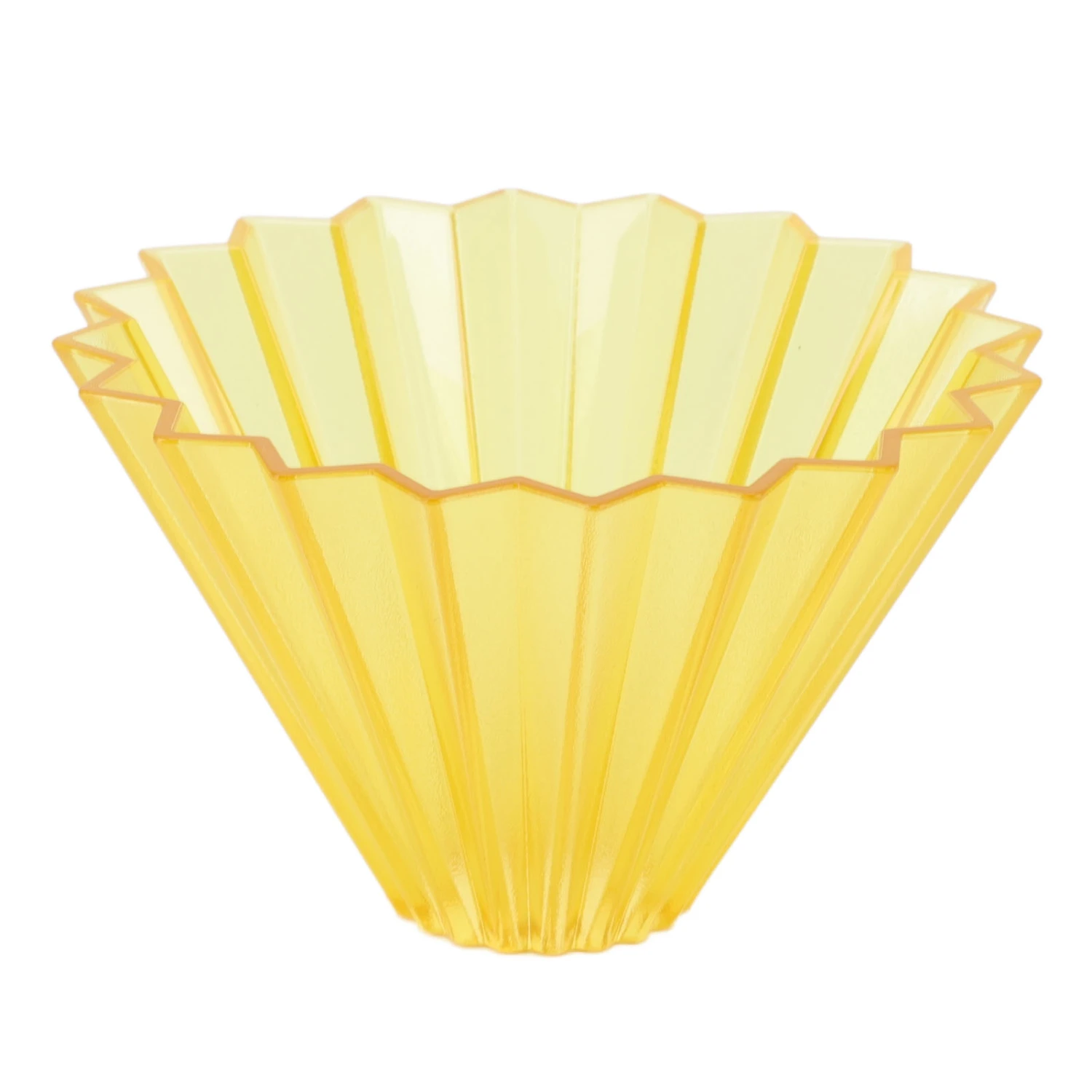 Coffee Filter Cup Resin Conical Reusable Hand Brewed Coffee Dripper Strainer for Kitchen Yellow