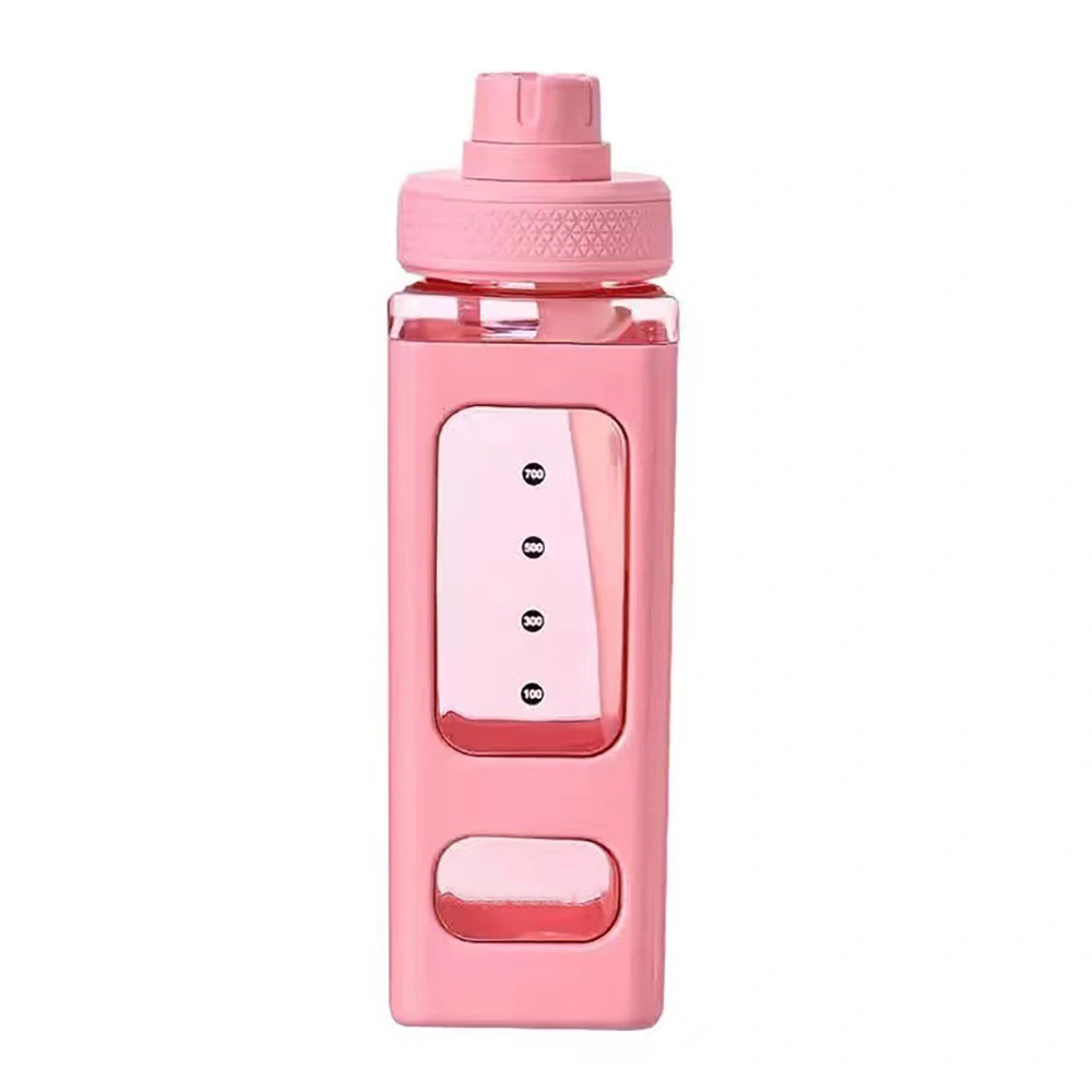 Large Capacity Water Bottle Portable Cute Drinking Bottle with Straw Nozzle Stickers Leakproof for Students Girls Sports Type 2 601mL‑700mL