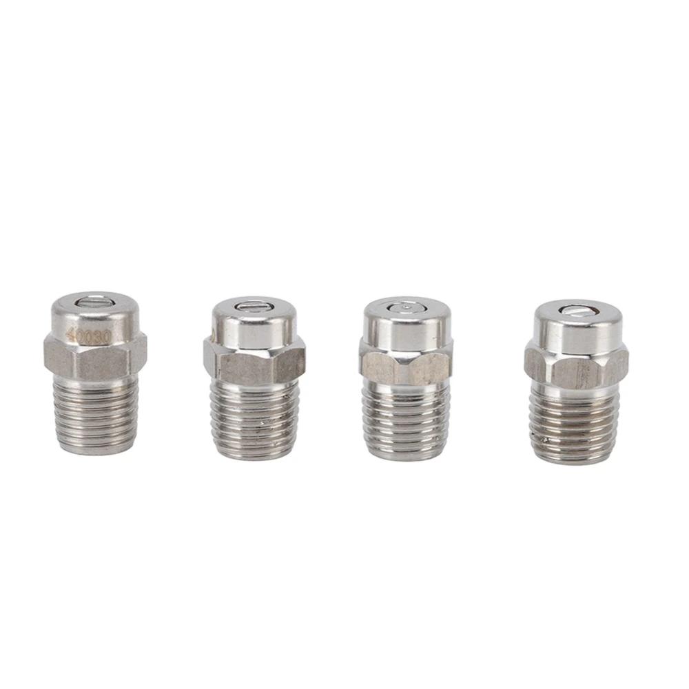 4Pcs Threaded Nozzles 22mm 304 Stainless Steel G1/4 External Thread Pressure Washer Accessories 1.07mm/0.42in Hole Diameter