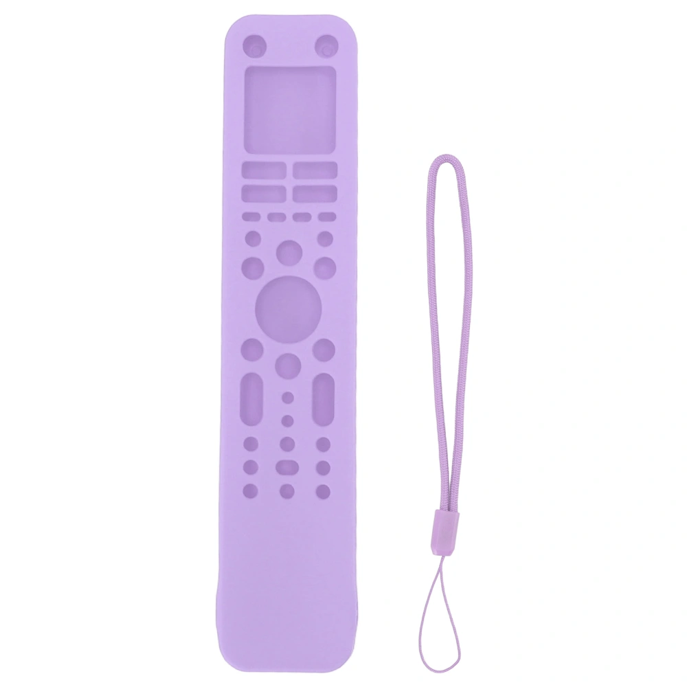 Remote Control Protective Cover Silicone Protective Case Television Accessories with Hand Strap for RMF TX520P Purple