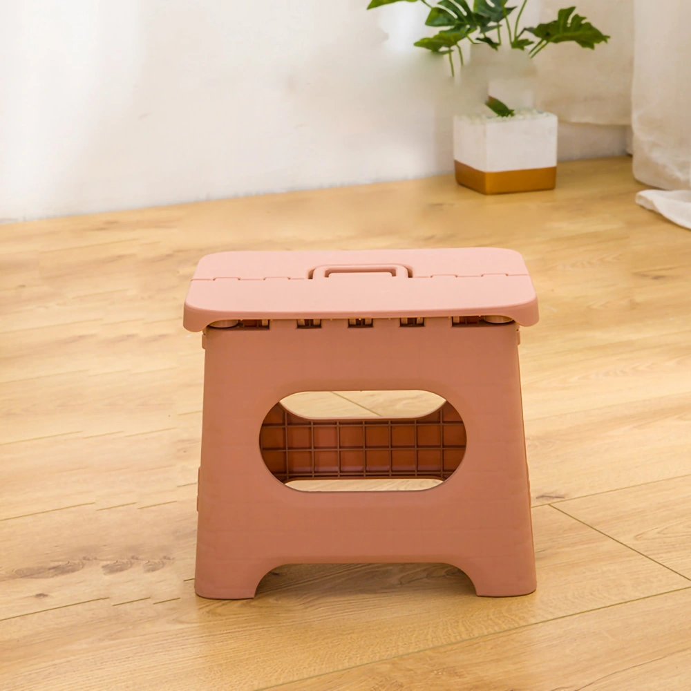 Folding Step Stool Portable Strong Space Saving Plastic Footstool for Adults and Kids Nude Pink