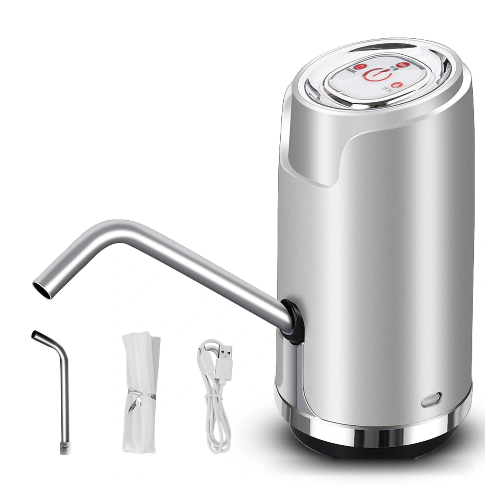 Water Dispenser ABS Electric USB Intelligent Quantitative Spray Lacquer Drink Pump for Outdoor Silvery