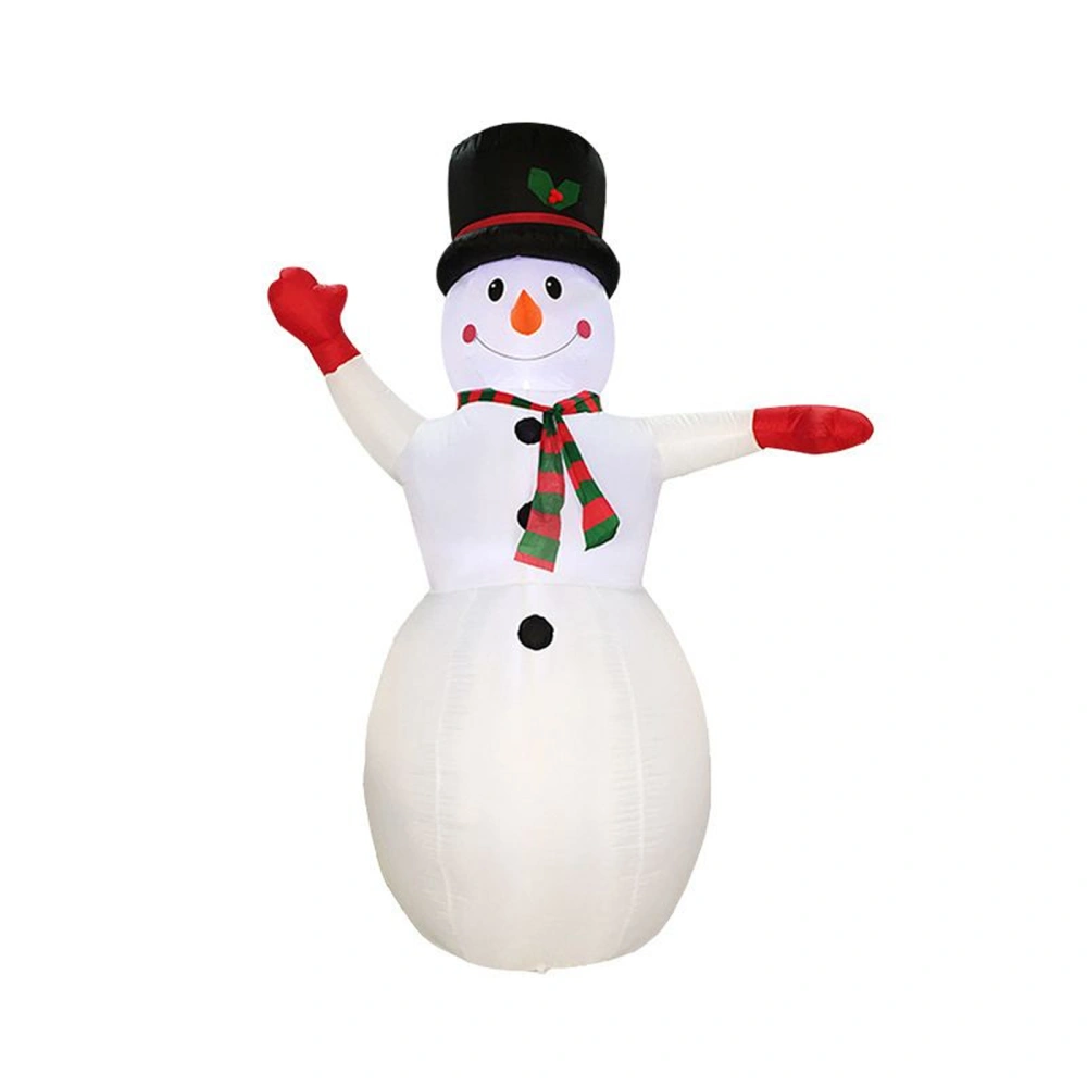 2.4m Christmas Yard Decoration Rotating Colorful Lights Inflatable Snowman Model