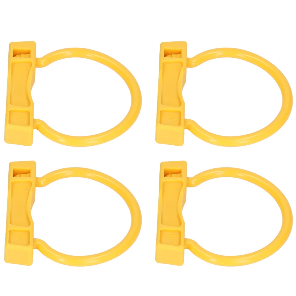 4pcs Bull Nose Ring Nylon Yellow High Elasticity Lightweight Farm Cow Nose Ring for Cattle L