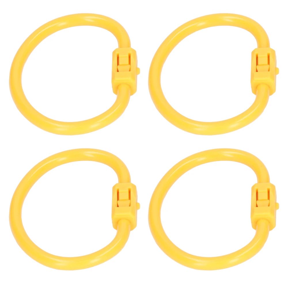 4pcs Bull Nose Ring Nylon Yellow High Elasticity Lightweight Farm Cow Nose Ring for Cattle S