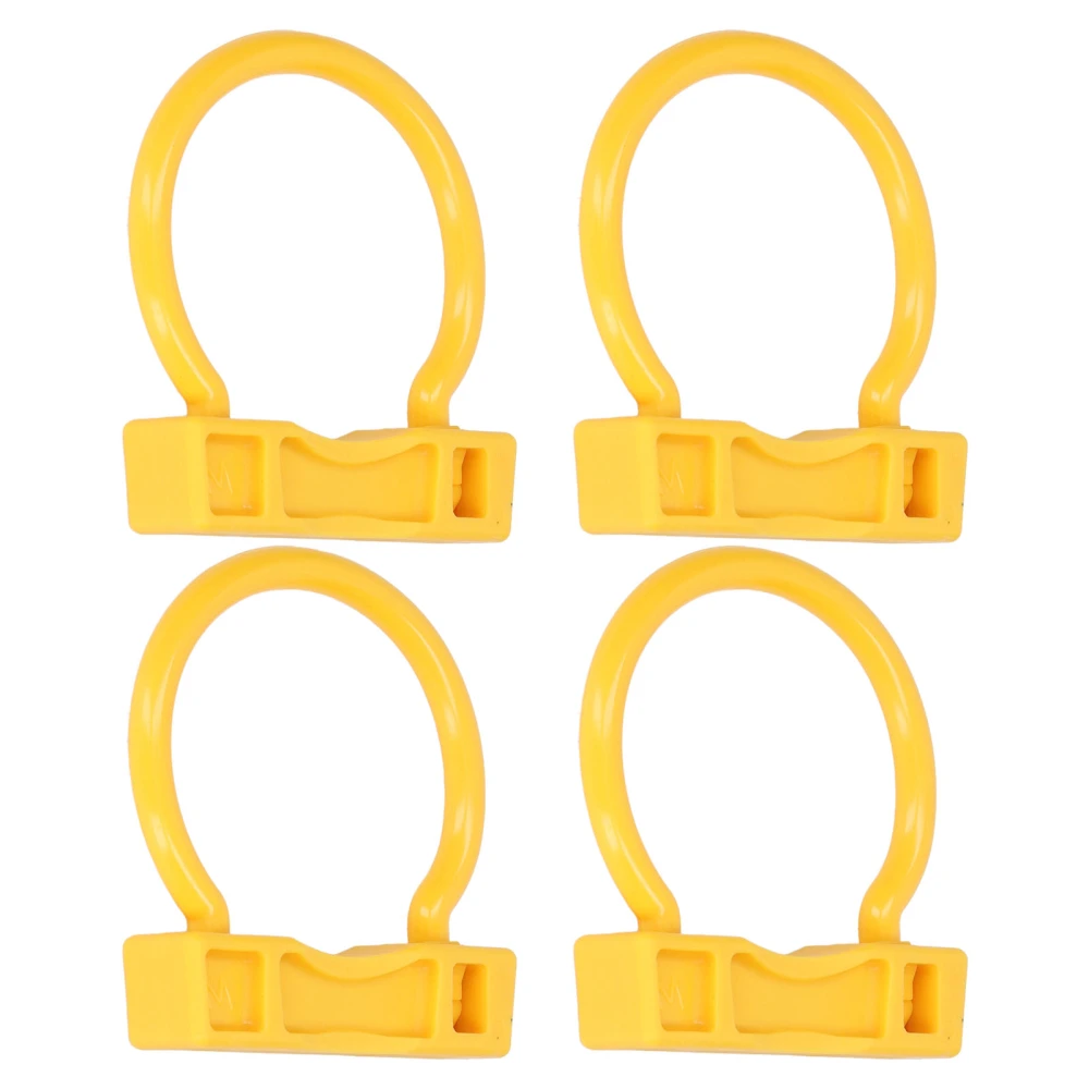 4pcs Bull Nose Ring Nylon Yellow High Elasticity Lightweight Farm Cow Nose Ring for Cattle M