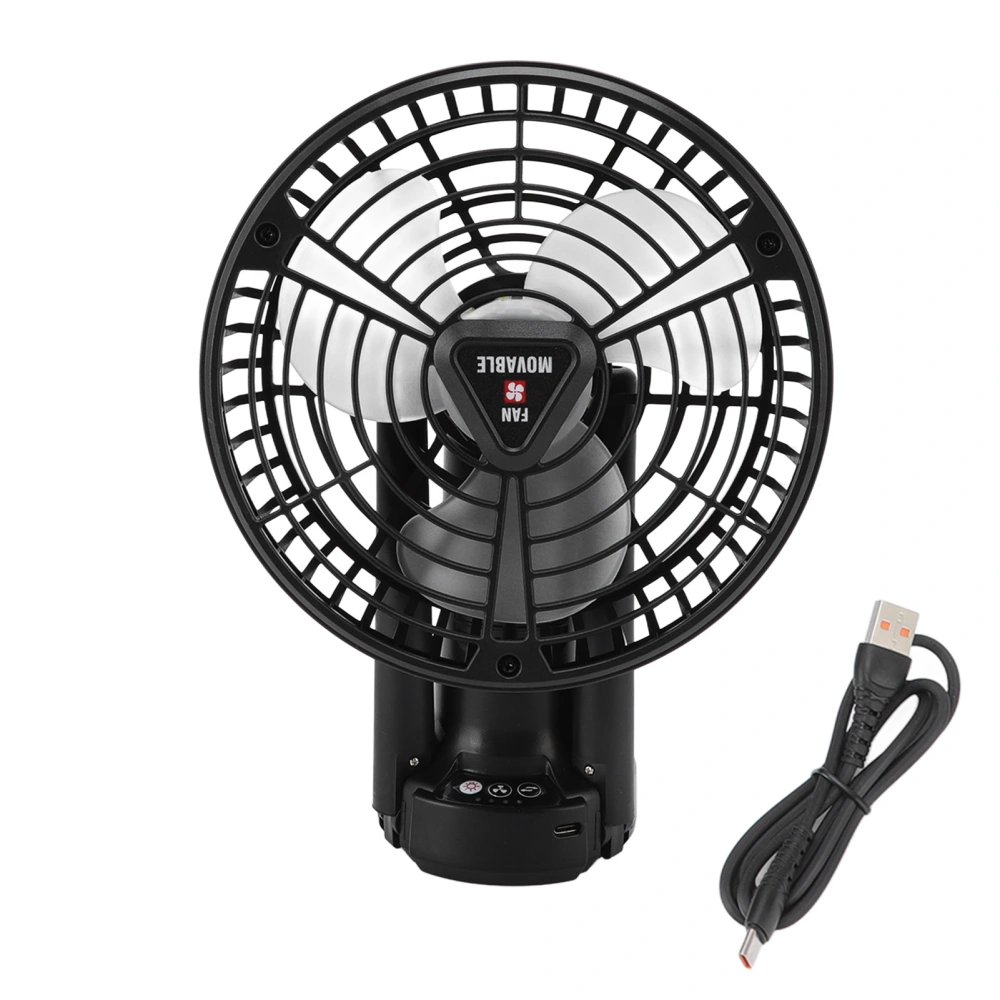 Foldable Tripod Fan with LED Lantern USB Charging 180 Degree Rotation Portable Folding Tent Fans with 3 Placement Modes