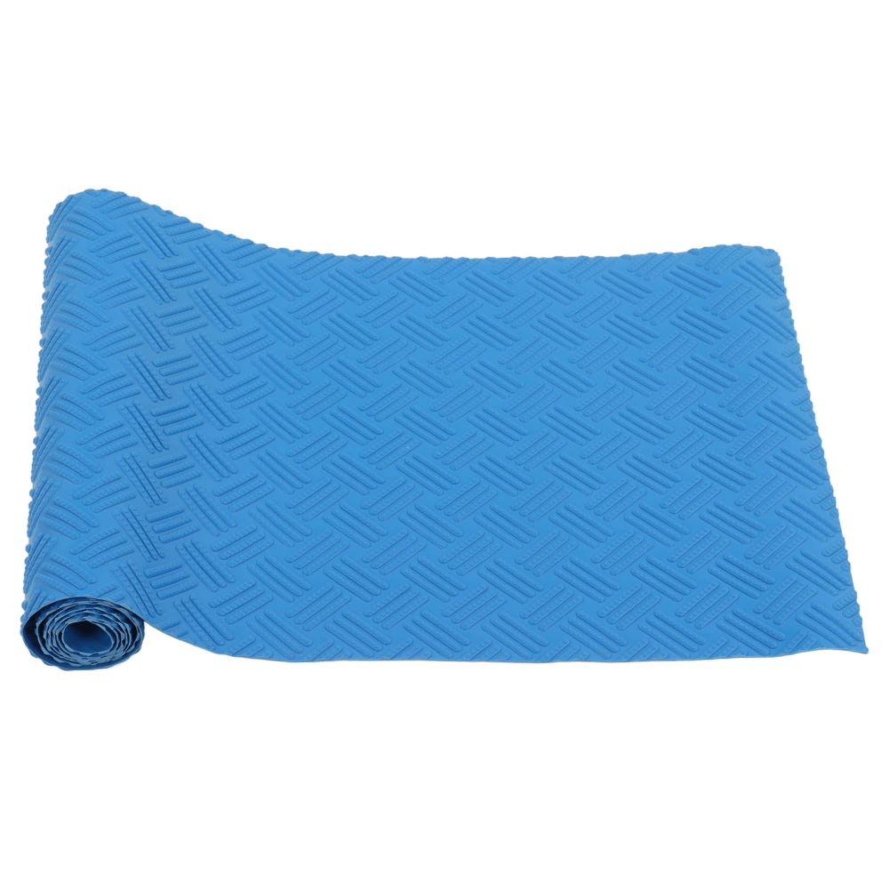 Swimming Pool Protective Ladder Mat Non Slip Replacement Ladder Rubber Pad Blue for Pools Wavy Pattern