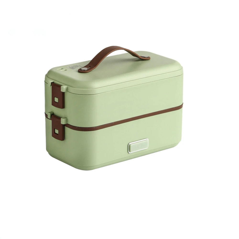 Electric Lunch Box Plug in Double Layer Stainless Steel Steaming Insulation Portable Food Warmer 300W 220V CN Plug