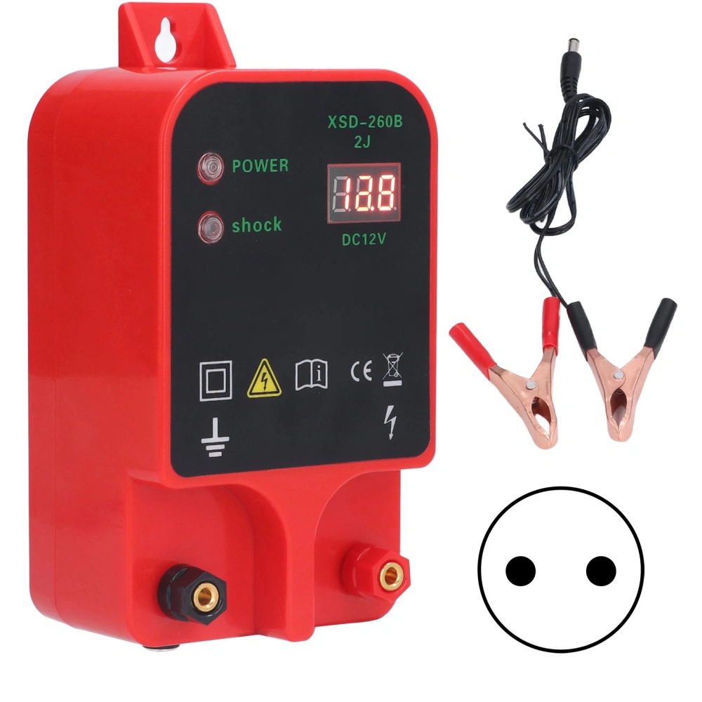 Pasture Pulse Electronic Fence Charger Controller Animal Fence Alarm Electric Fence High Voltage Pulse Host 100‑240V