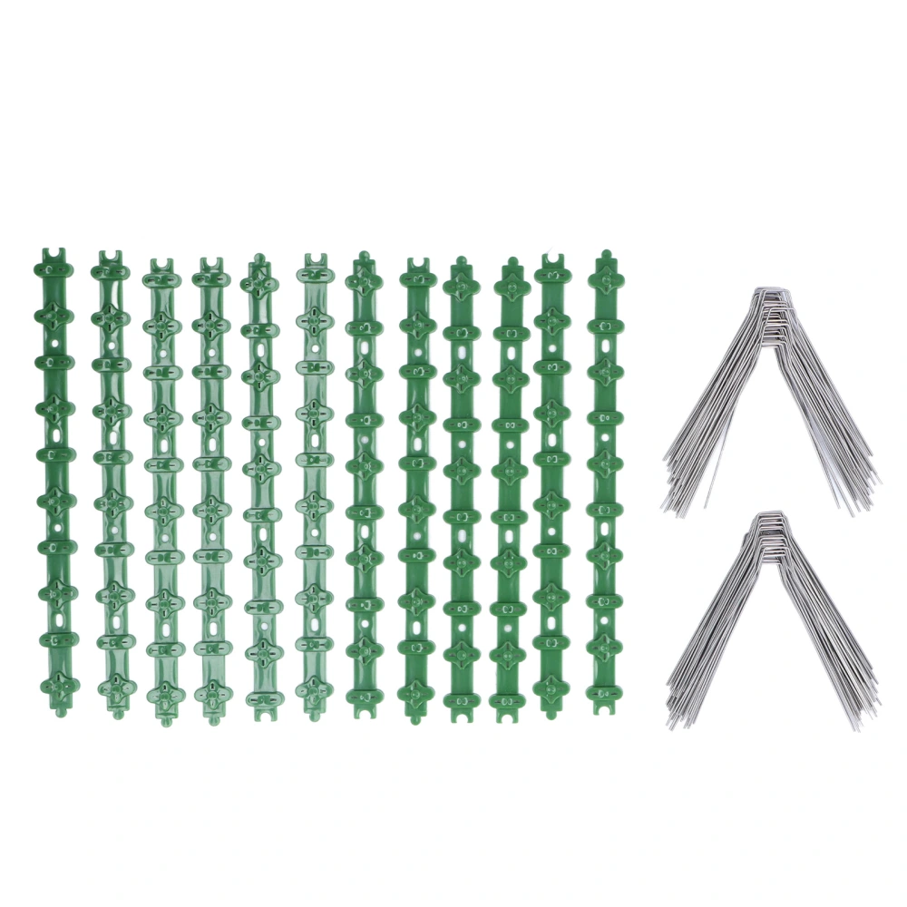 12Pcs Stainless Steel Bird Deterrent Spikes 25cm Anti Cat Crawling Spikes with Green Base