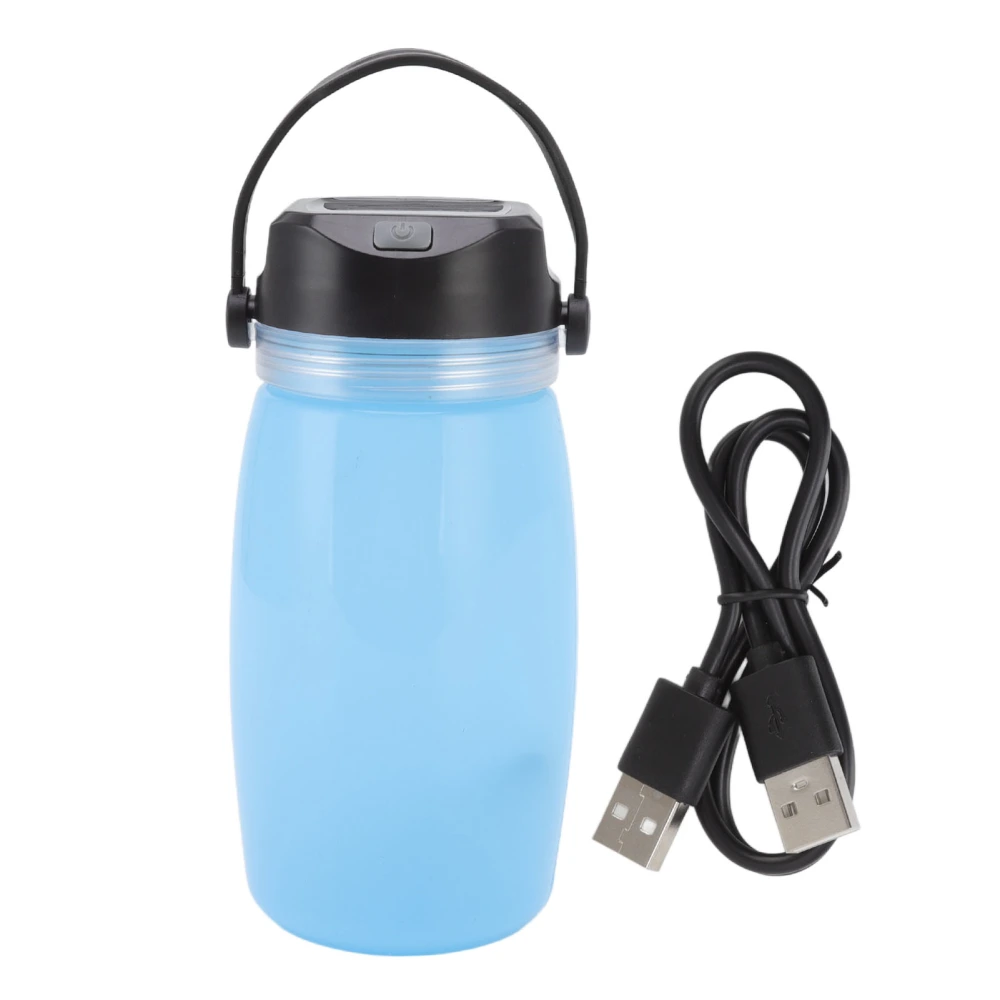 Solar Charging Water Bottle Luminous Water Cup Teacup Outdoor Camping Tent Lights USB Charging