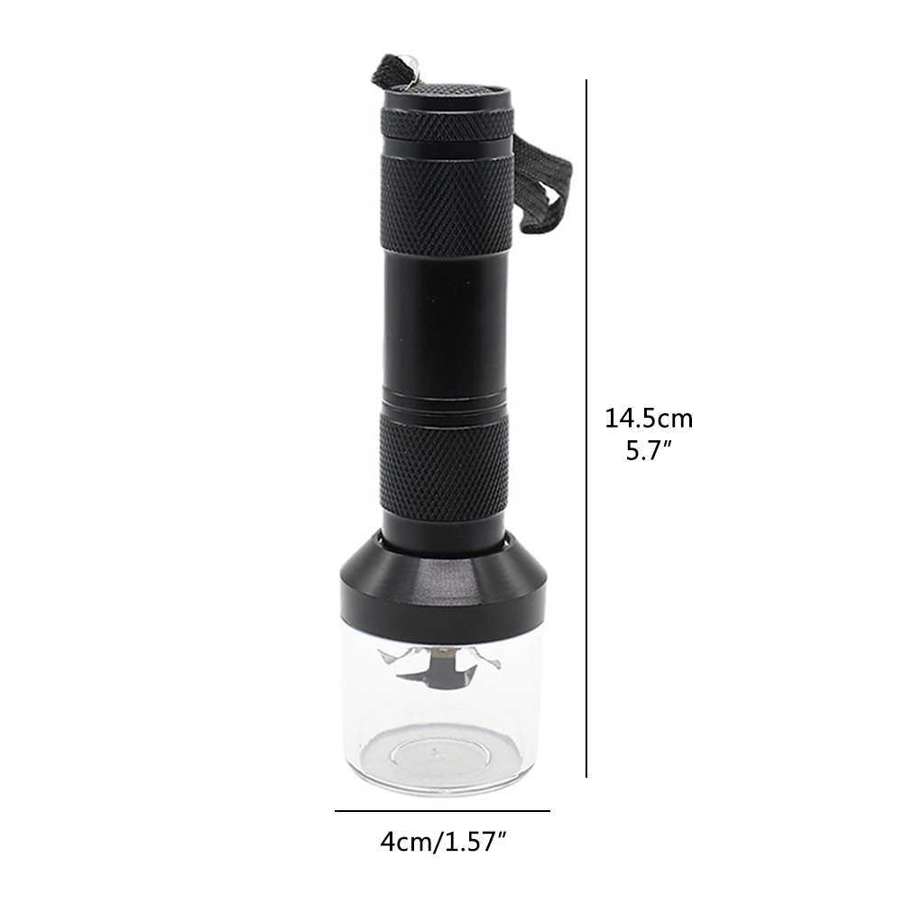 Electric Metal Grinder Flashlight Shaped Aluminum Alloy Herb Grinder Crusher Portable Electric Smart Grinder