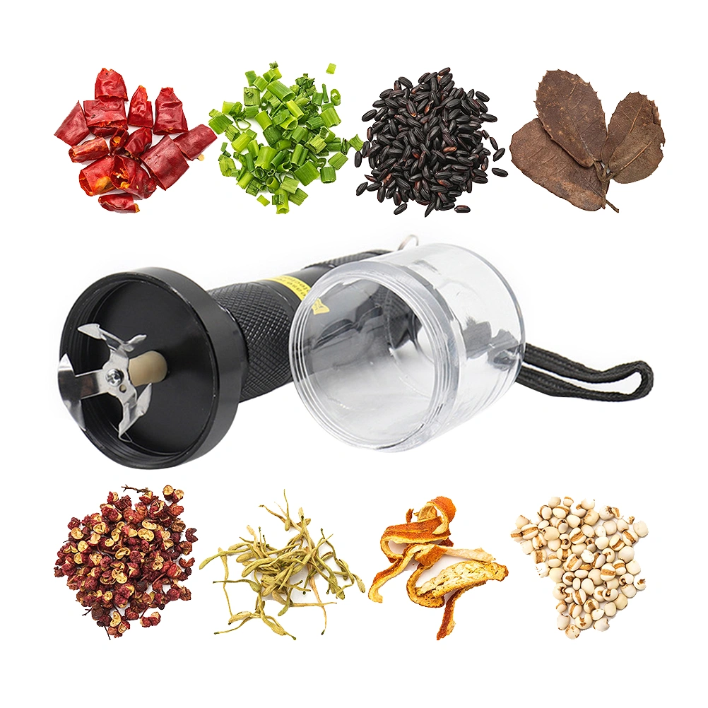 Electric Metal Grinder Flashlight Shaped Aluminum Alloy Herb Grinder Crusher Portable Electric Smart Grinder