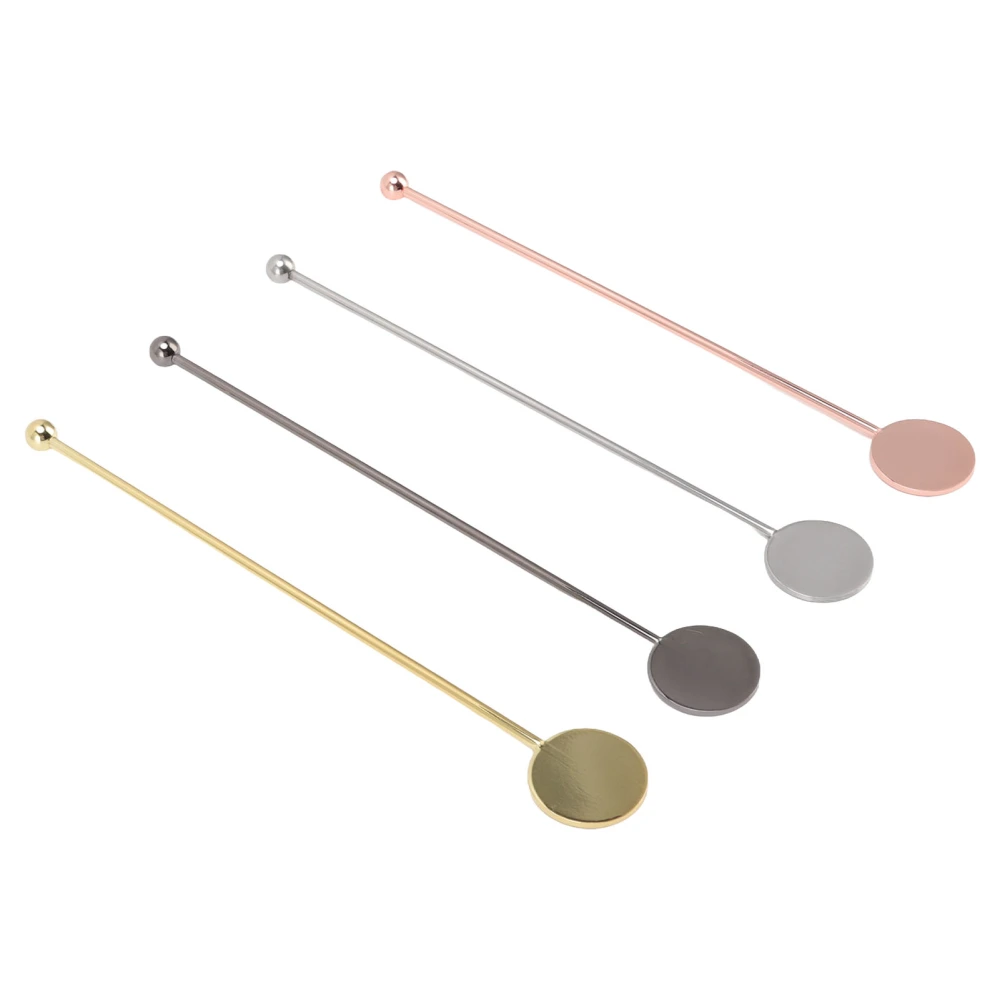 4pcs Stainless Steel Cocktail Layering Stick Coffee Beverage Stirrers Stick for Restaurants Milk Tea Shop