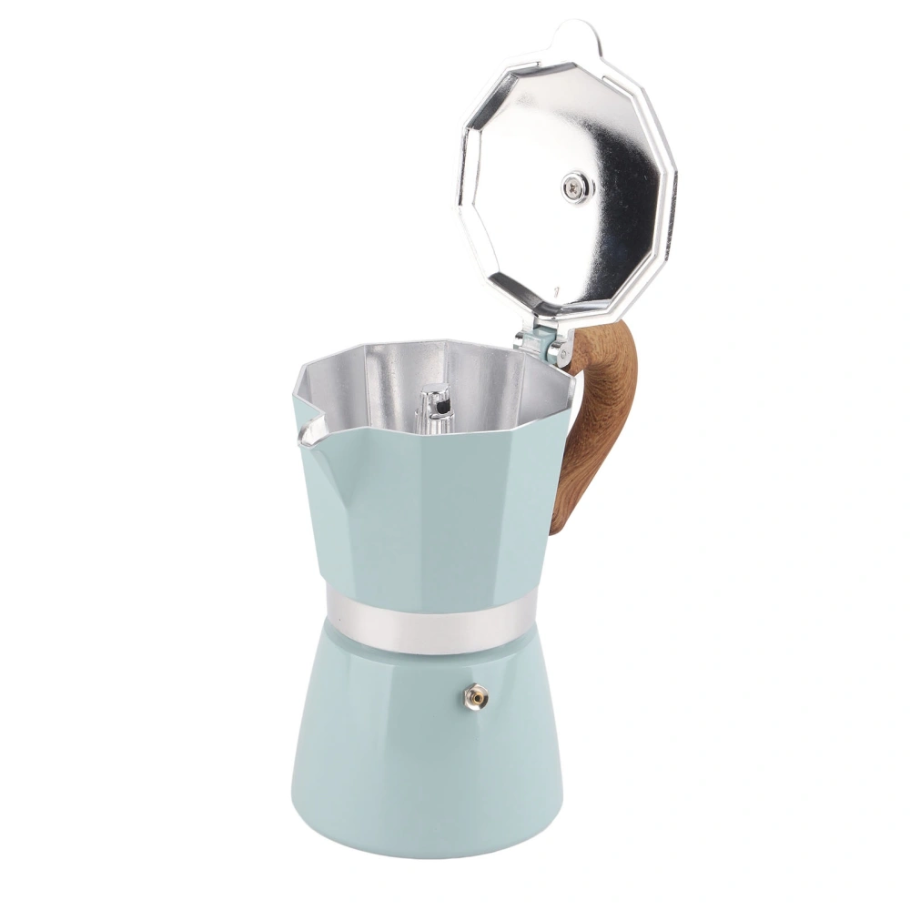 Moka Coffee Maker 300ml 6 Cups Aluminum Alloy Fine Details Moka Italian Coffee Maker for Home Cafe Office Camping Picnic