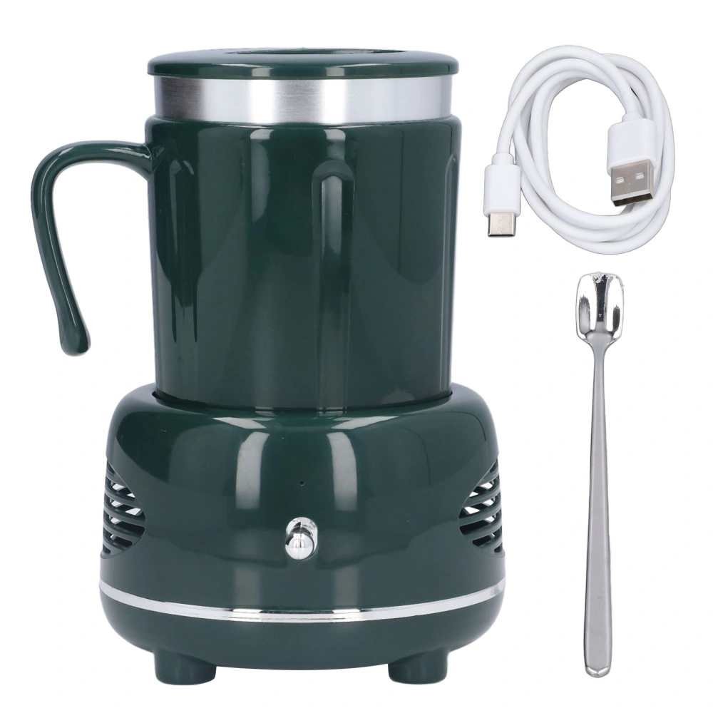 Cooler Warmer Cup Easy Operation Fast Cooling Heating Aluminium Body Stable Nonslip Coffee Warmer for Coffee Bear Bottle Green